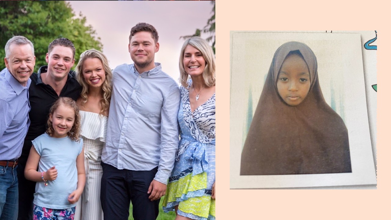 Mary-Alice Vuicic family on the left, Sumeya on the right