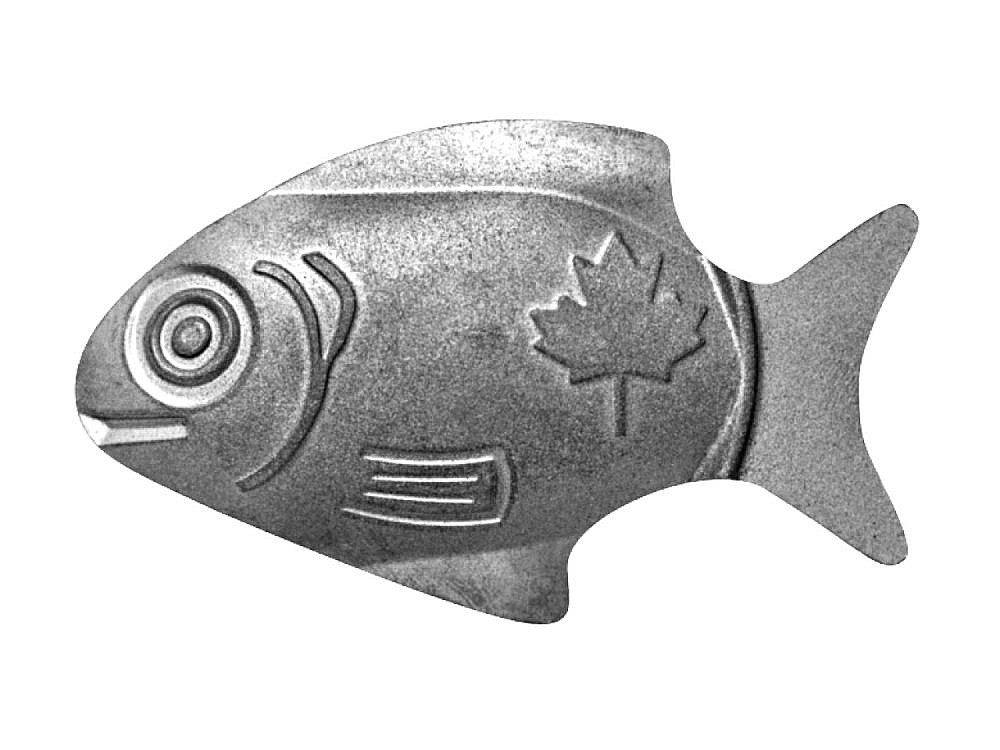A metal fish that releases iron.