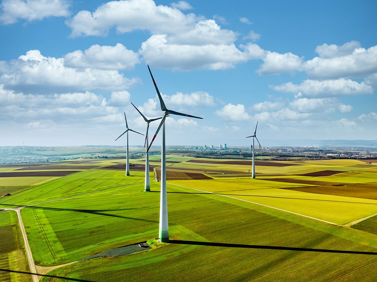 A wind farm, one type of project used for individual carbon offsets.
