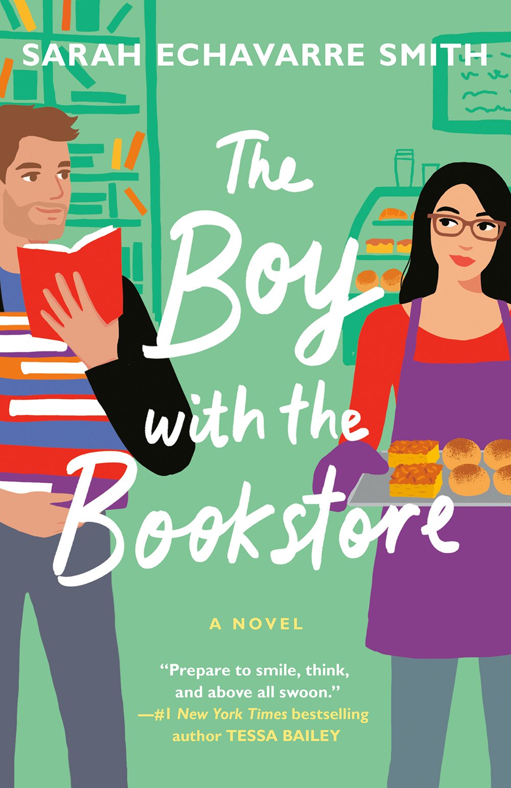 The cover of the romance book The Boy With the Bookstore by Sarah Echavarre Smith