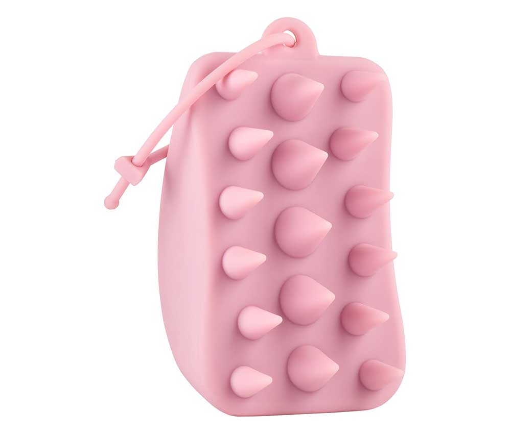 A pink scalp massager from Sephora Collection.
