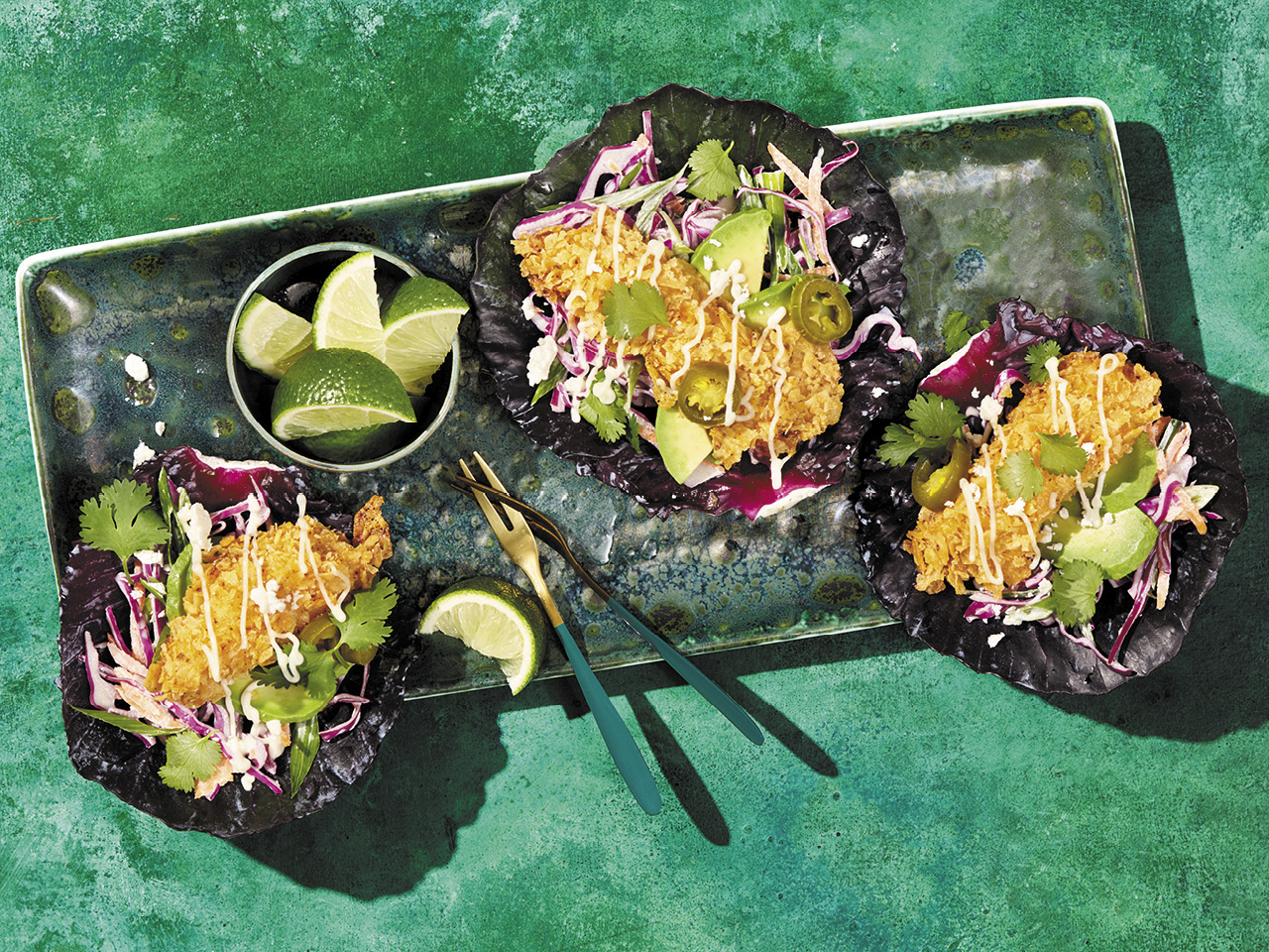 Cabbage Leaf Fish Tacos
