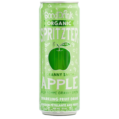 A can of GoodDrink sparkling fruit drink, one of our favourite made-in-Canada sparkling waters and seltzers