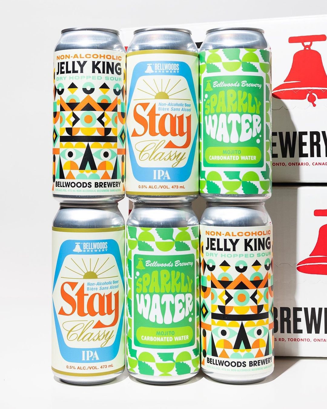 A case of Bellwoods non alcoholic beers
