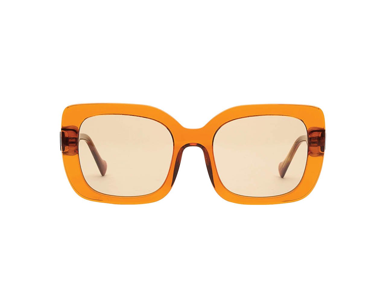 Kits' orange oversided acetate sunglasses are perfect for summer.