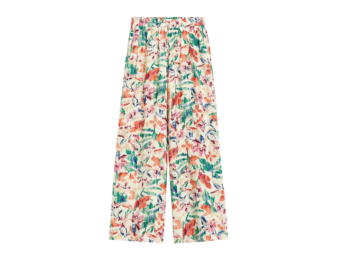 Lightman's flowing wide leg pants in bright print are perfect for summer outfits.