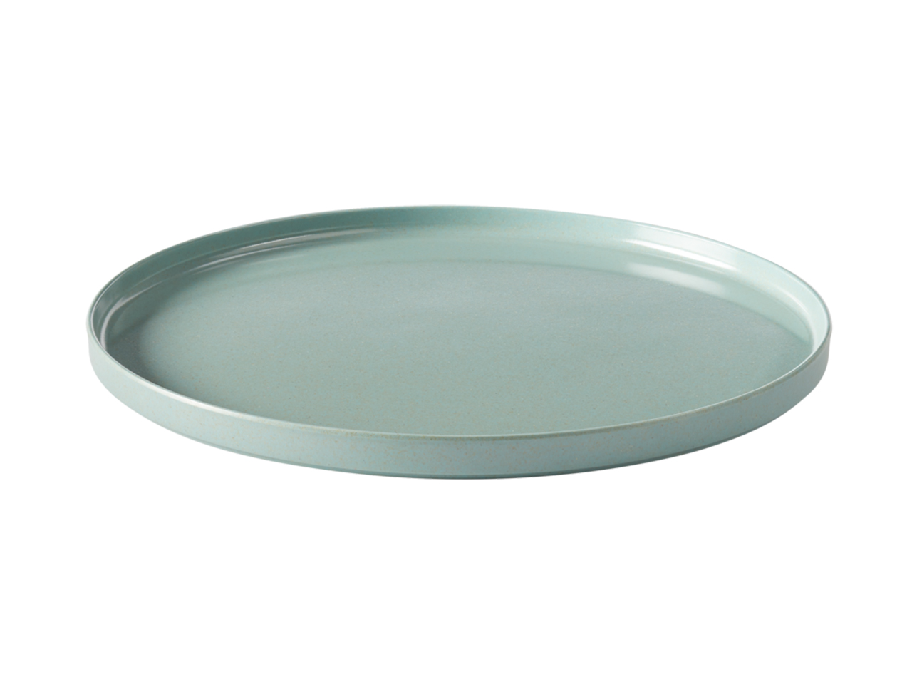 A teal melamine plate from Canvas for outdoor entertaining.