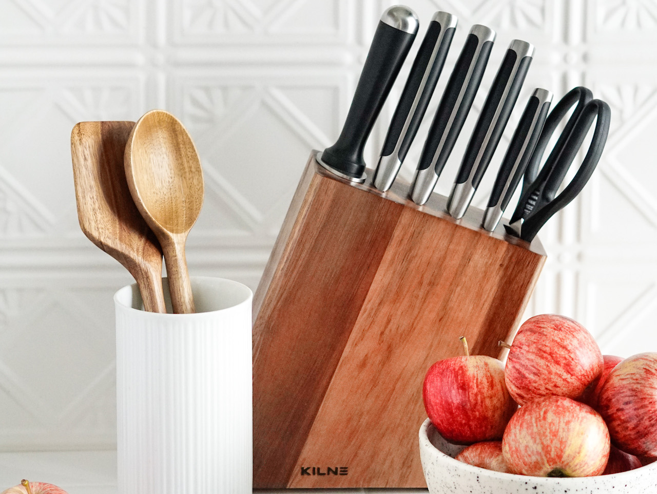  A Kilne knife block, utensils and utensil jar on sale as part of the Best Black Friday Deals,