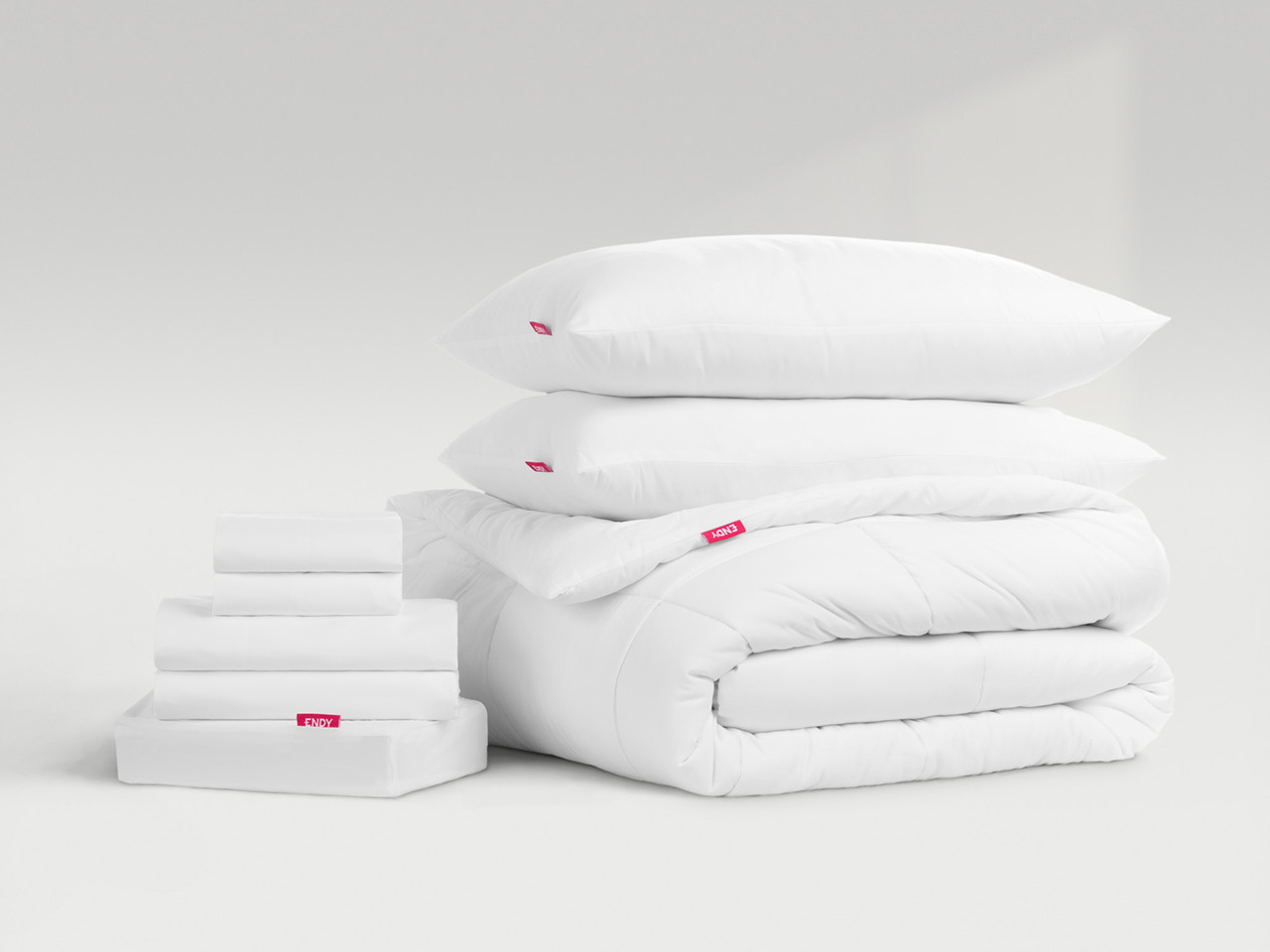 An Endy sleep set including pillows and a duvet that is part of the best Black Friday Sales.
