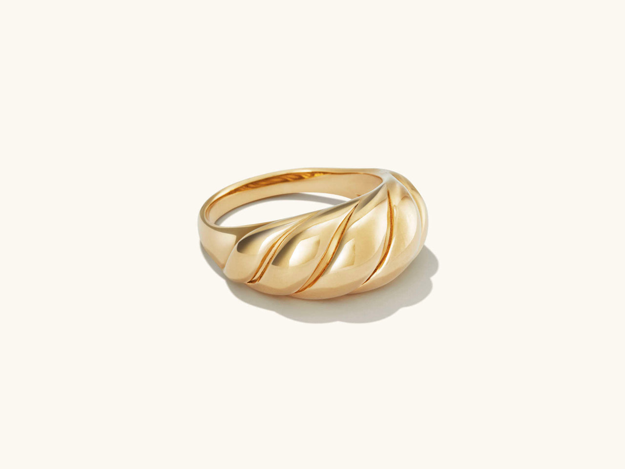 A Mejuri croissant dome ring that is part of the best Black Friday Sales